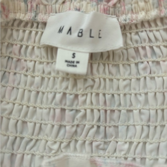 Mable Ada Tiered Smocked Cap Sleeve Midi Maxi Floral Print Size Small - Picture 5 of 7